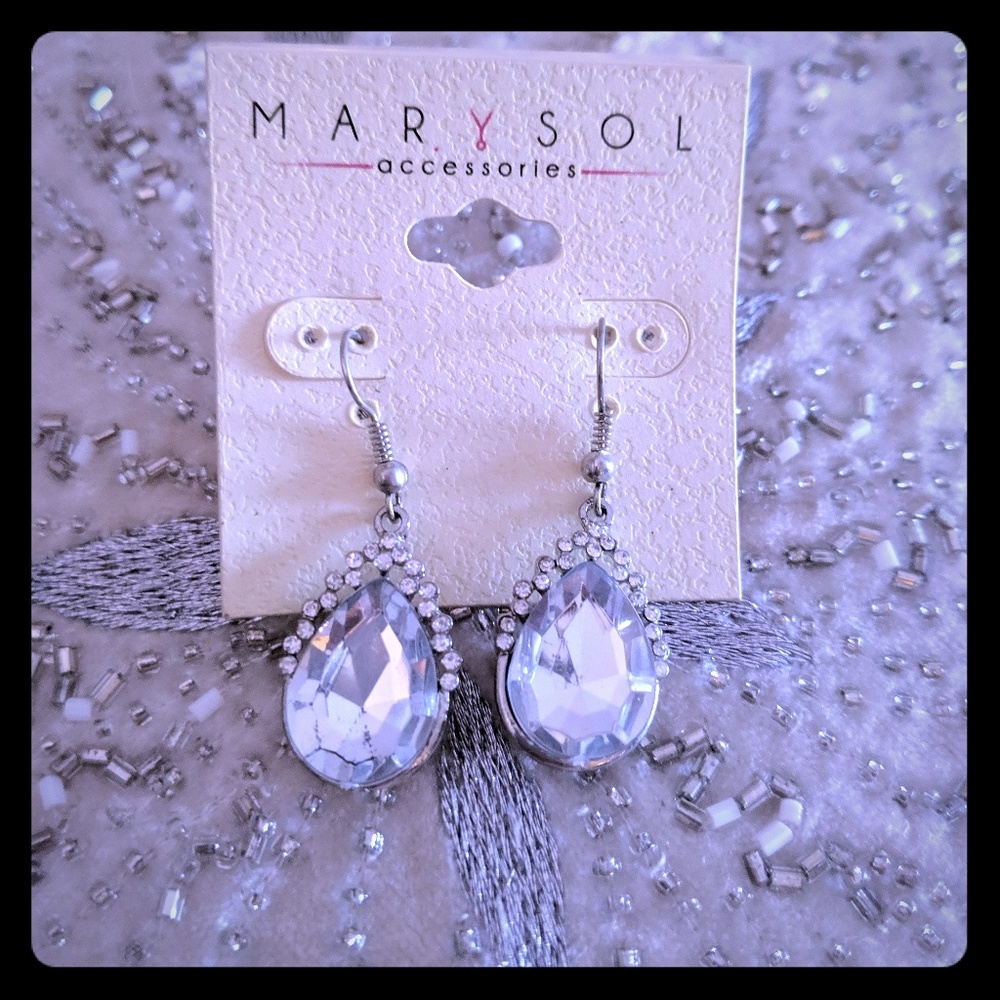 3 for $10 silver rhinestone earrings